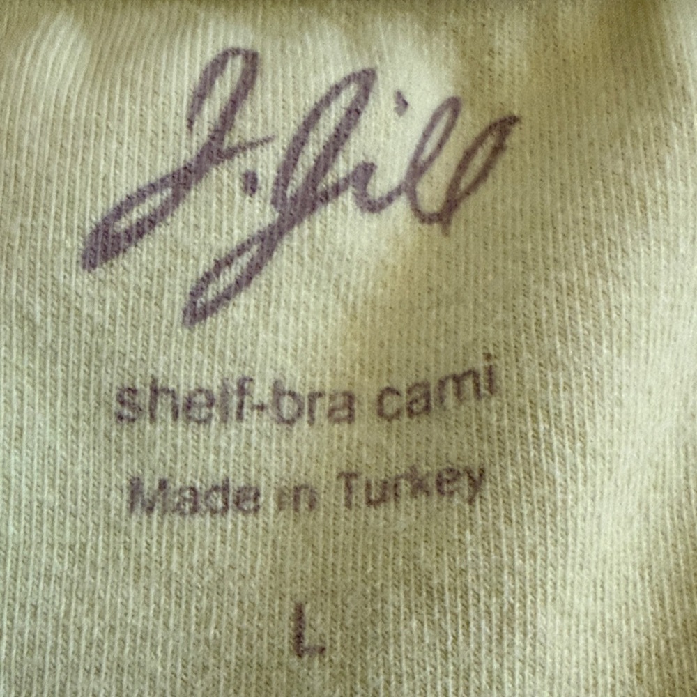 J.Jill Lime Green Adjustable Strap Tank Top with Shelf Bra - Picture 3 of 4